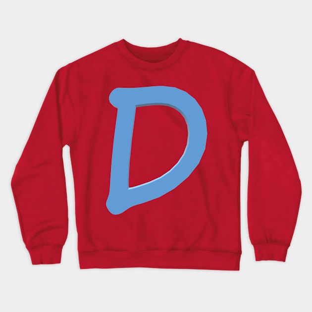 Letter D Crewneck Sweatshirt by CDUS